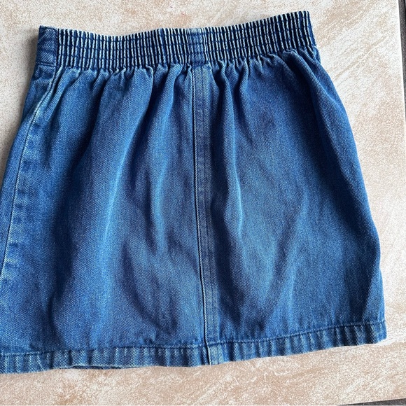 Vintage Embroidered Denim Skirt - Blue - Picture 7 of 7